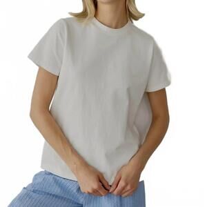 NEW ALL : ROW thick basic tee in white